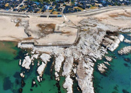 海岸隆起（門前鹿磯海岸）