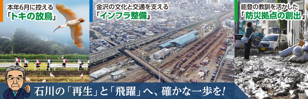 トキの放鳥/インフラ整備/防災拠点の創出